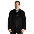 Men's Jean-paul Germain Wool-blend 4-button Walking Coat, Size: Medium, Black