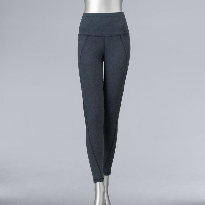 Simply Vera Vera Wang Solid Front Seam Leggings, Women's, Size: Medium, Grey Other