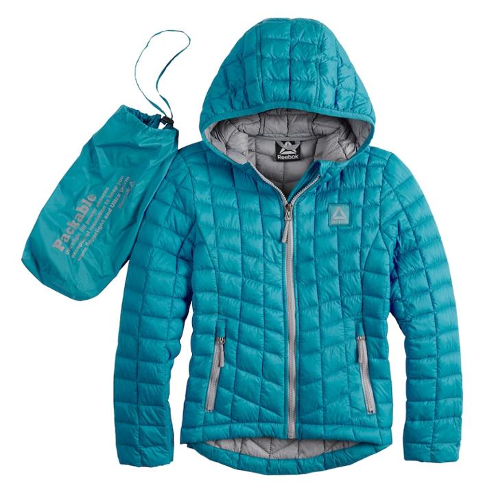 Girls 7-16 Reebok Packable Glacier Shield Midweight Jacket, Size: 7-8, Blue