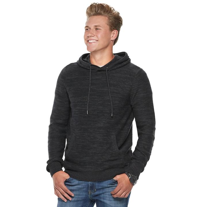 Men's Urban Pipeline&reg; Henley Hoodie, Size: Small, Black