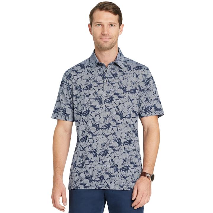 Men's Van Heusen Classic-fit Air Self-collar Performance Polo, Size: Large, Blue