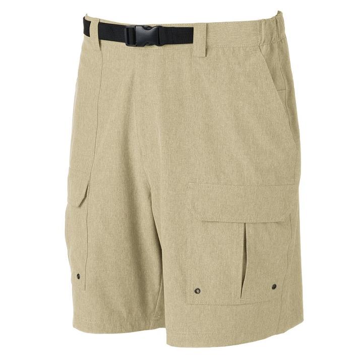 Men's Croft & Barrow&reg; Outdoor Belted Cargo Stretch Shorts, Size: 38, Med Beige