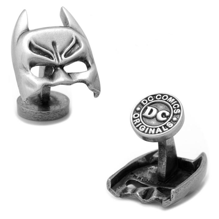 Dc Comics Batman Mask Cuff Links, Men's, Silver