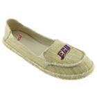 Women's Campus Cruzerz East Carolina Pirates Sparkle Cabo Slip-on Shoes, Girl's, Size: 7, Beig/green (beig/khaki)