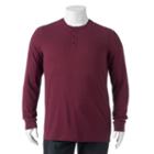 Men's Croft & Barrow&reg; Classic-fit Easy-care Henley, Size: Small, Dark Red