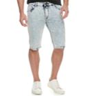 Men's Rawx Slim-fit Washed Denim Shorts, Size: 30, Light Blue