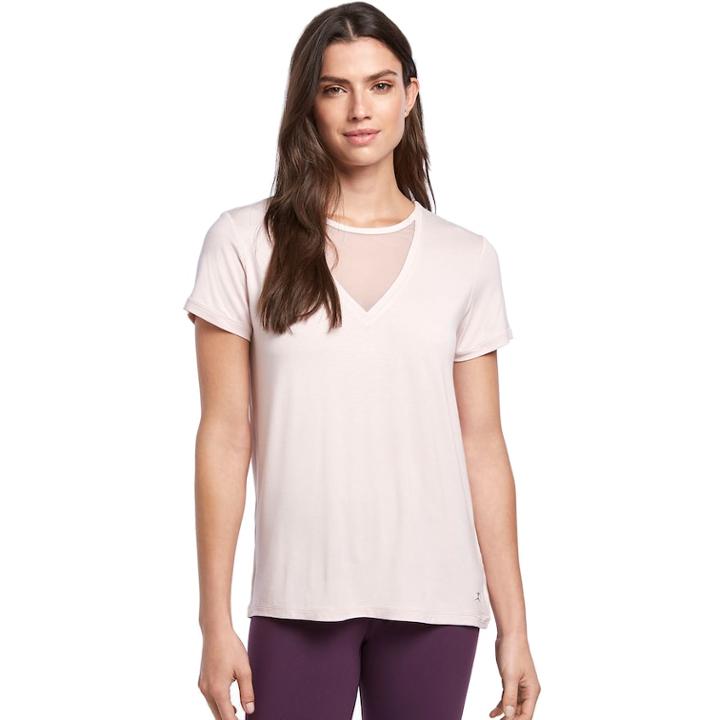 Women's Danskin Mesh Inset Active Tee, Size: Xl, Lt Purple