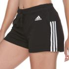 Women's Adidas Essential 3-stripe Midrise Shorts, Size: Xs, Black