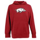 Men's Arkansas Razorbacks Signature Pullover Fleece Hoodie, Size: Large, Red