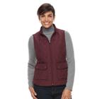 Women's Croft & Barrow&reg; Zip-up Quilted Vest, Size: Small, Red