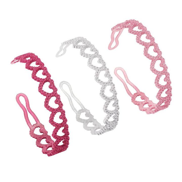 Girls 5-16 3-pk. Headband Set, Girl's, Med Pink