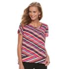 Women's Dana Buchman Double-layer Tee, Size: Small, Red