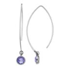 Simply Vera Vera Wang Simulated Crystal Threader Drop Earrings, Women's, Purple