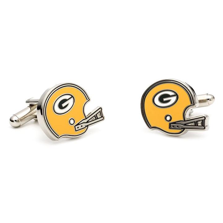 Green Bay Packers Retro Helmet Cuff Links, Men's, Yellow
