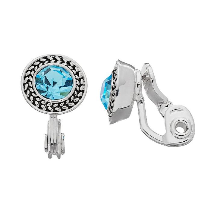 Napier Clip-on Stud Earrings, Women's, Blue