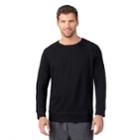 Men's Cuddl Duds Baseball Sweatshirt, Size: Xl, Black