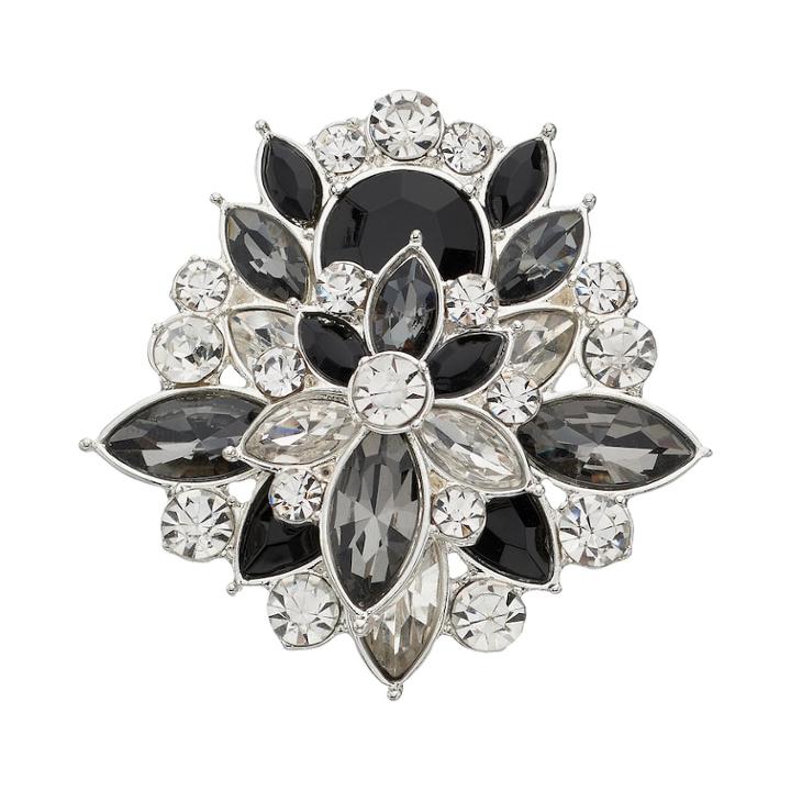 Dana Buchman Tiered Stone Cluster Pin, Women's, Black