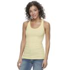 Juniors' So&reg; Ribbed Racerback Tank, Girl's, Size: Large, Med Yellow