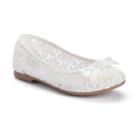 So&reg; Girls' Sequined Ballet Flats, Girl's, Size: 4, White