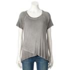 Women's Rock & Republic&reg; Layered Shark-bite Tee, Size: Large, Black