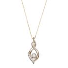 10k Gold 1/4 Carat T.w. Diamond Infinity Pendant Necklace, Women's, Size: 18, White