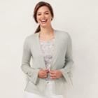 Women's Lc Lauren Conrad Love, Lauren Ribbed Cardigan, Size: Xs, Lt Green