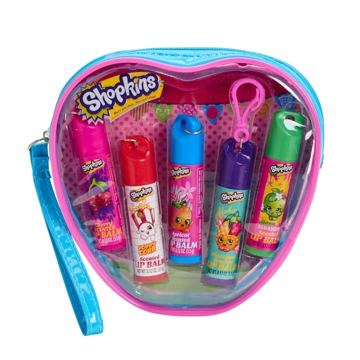 Girls 4-16 Shopkins 5-pc. Lip Balm & Case Set, Multicolor