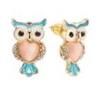 Lc Lauren Conrad Gold Tone Simulated Crystal Owl Stud Earrings, Girl's, Multicolor