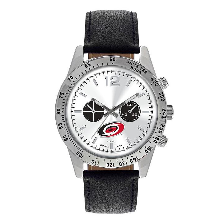 Men's Game Time Carolina Hurricanes Letterman Watch, Black