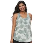 Juniors' Plus Size So&reg; Cutout Racerback Tank, Teens, Size: 2xl, Med Green