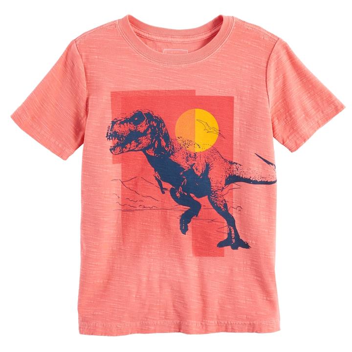 Boys 4-7x Sonoma Goods For Life&trade; T-rex Sun Slubbed Tee, Size: 4, Light Pink