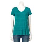 Women's Apt. 9&reg; Essential Tee, Size: Large, Turquoise/blue (turq/aqua)