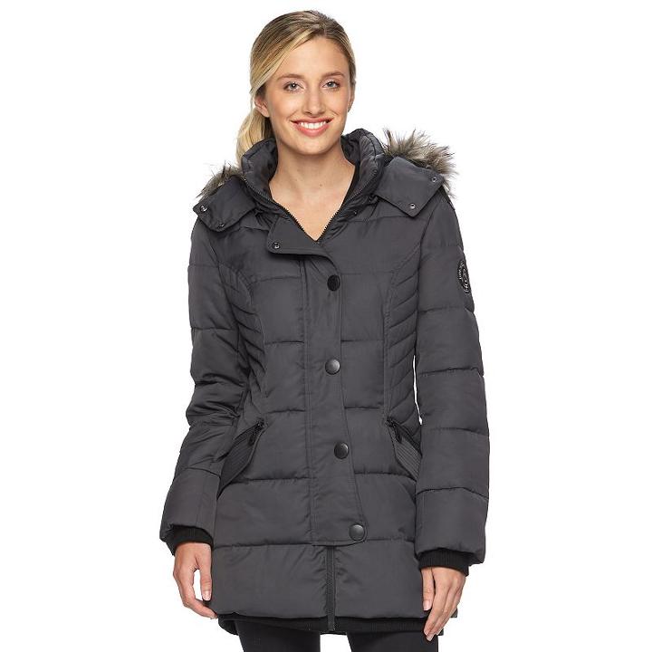 Women's Artic River Oxford Puffer Jacket, Size: Large, Silver