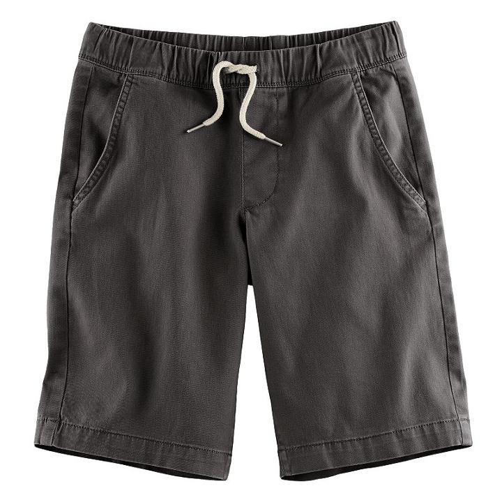Boys 8-20 Urban Pipeline Stretch Twill Pull-on Shorts, Size: Xl, Grey