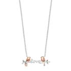 Timeless Sterling Silver Two Tone Love Birds Necklace, Women's