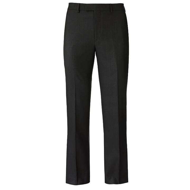 Men's Apt. 9&reg; Slim-fit Sharkskin Flat-front Dress Pants, Size: 30x32, Black