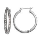 Simply Vera Vera Wang Nickel Free Inside Out Hoop Earrings, Women's, Silver
