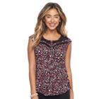 Juniors' Candie's&reg; Floral Top, Teens, Size: Small, Red