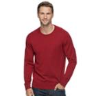Men's Sonoma Goods For Life&trade; Coolmax Classic-fit Crewneck Sweater, Size: Medium, Dark Red