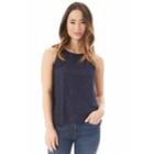Juniors' Iz Byer Lace Knit Tank, Teens, Size: Medium, Blue (navy)