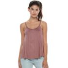 Juniors' Mudd&reg; Braided Scoopneck Tank, Teens, Size: Large, Beig/green (beig/khaki)