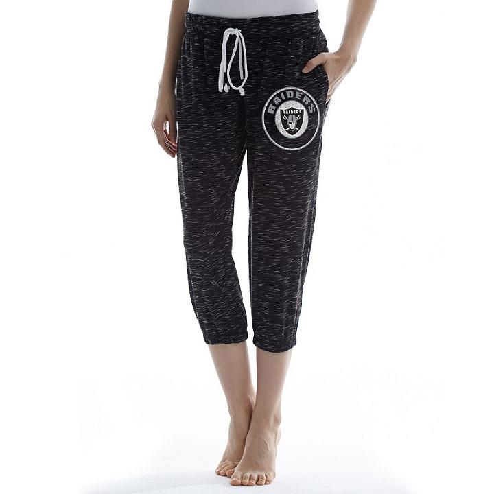 Women's Concepts Sport Oakland Raiders Backboard Capri Pants, Size: Xxl, Grey (charcoal)
