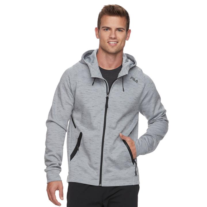 Men's Fila Sport&reg; Fleece 2.0 Full-zip Hoodie, Size: Medium, Grey