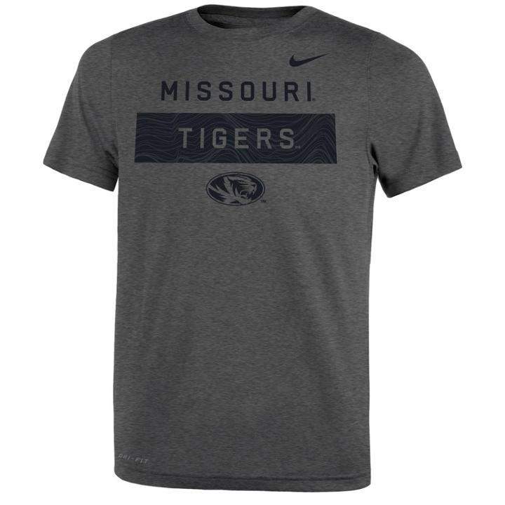 Boys 8-20 Nike Missouri Tigers Legend Lift Tee, Size: S 8, Grey (charcoal)
