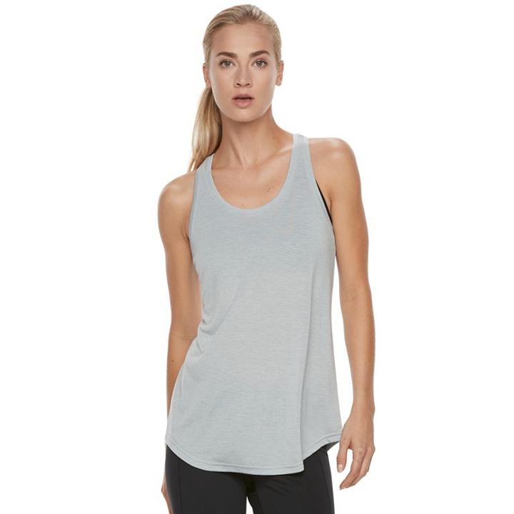 Women's Tek Gear&reg; Jersey Racerback Tank, Size: Small, Light Grey
