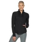 Women's Tek Gear&reg; Performance Thumb Hole Full Zip Jacket, Size: Medium, Black