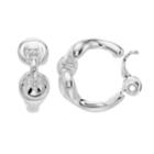 Napier Linked Together Hoop Clip-on Earrings, Women's, Silver