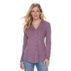 Women's Sonoma Goods For Life&trade; Utility Tunic, Size: Small, Purple