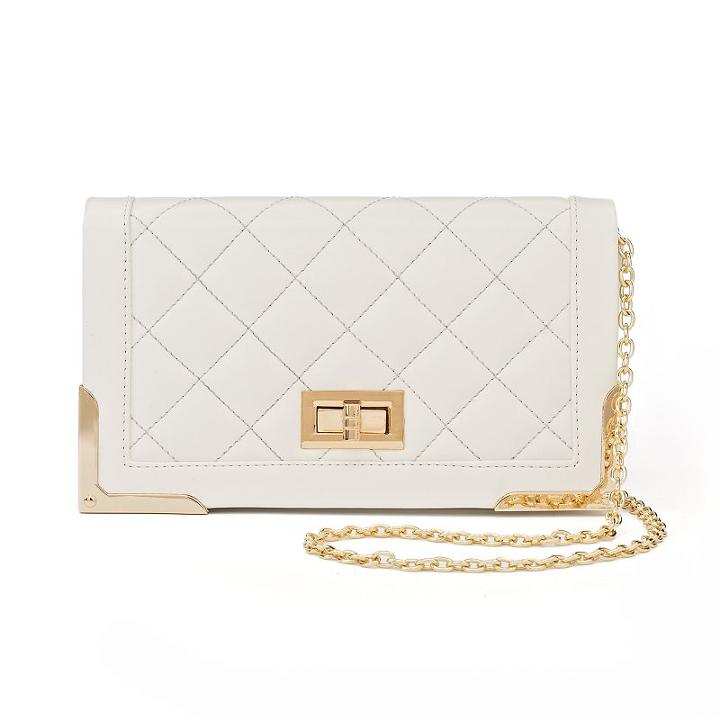 Lenore By La Regale Quilted Crossbody Bag, Women's, White