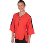 Women's Jockey Sport Flight Mesh Insert Hoodie, Size: Small, Orange Oth